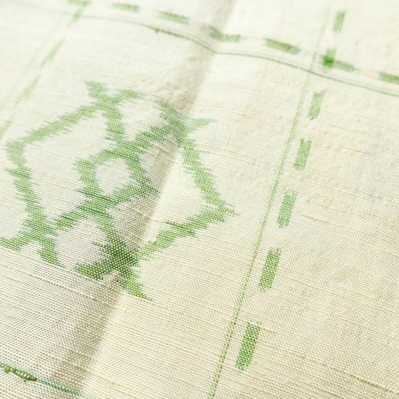 単衣 正絹 古典柄 単衣仕立て 身丈159.5cm 裄丈66cm 着物 クリーム_画像8