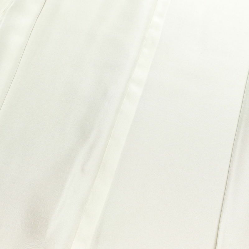 訪問着 良品 綸子 正絹 古典柄 袷仕立て 身丈159.5cm 裄丈65.5cm 箔 一部しつけ糸付き 金彩 フォーマル 着物 菊 薄柿色 小豆・エンジ_画像16