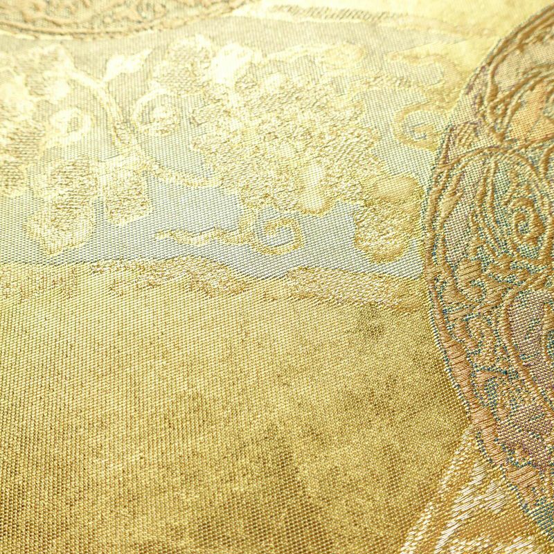 袋帯 六通柄 良品 フォーマル用 正絹 幾何学柄・抽象柄 箔 金糸 帯 金・銀_画像6