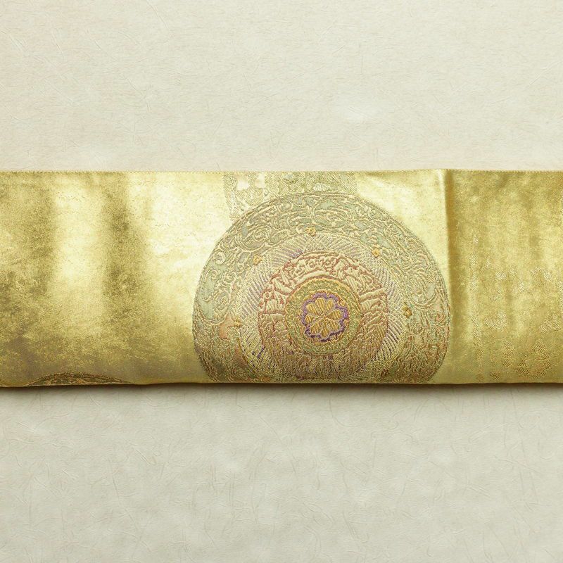 袋帯 六通柄 良品 フォーマル用 正絹 幾何学柄・抽象柄 箔 金糸 帯 金・銀_画像15