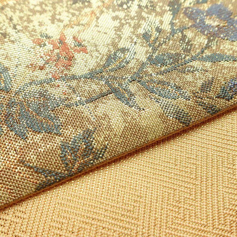 袋帯 琳派名画集 六通柄 良品 フォーマル用 正絹 木の葉・植物柄 箔 金通し 金糸 帯 金・銀_画像13