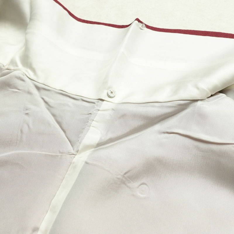 振袖 正絹 花柄 袷仕立て 身丈173.5cm 裄丈69.5cm 箔 金彩 フォーマル 二十歳の集い 成人式 着物 雪輪 小豆・エンジ_画像20