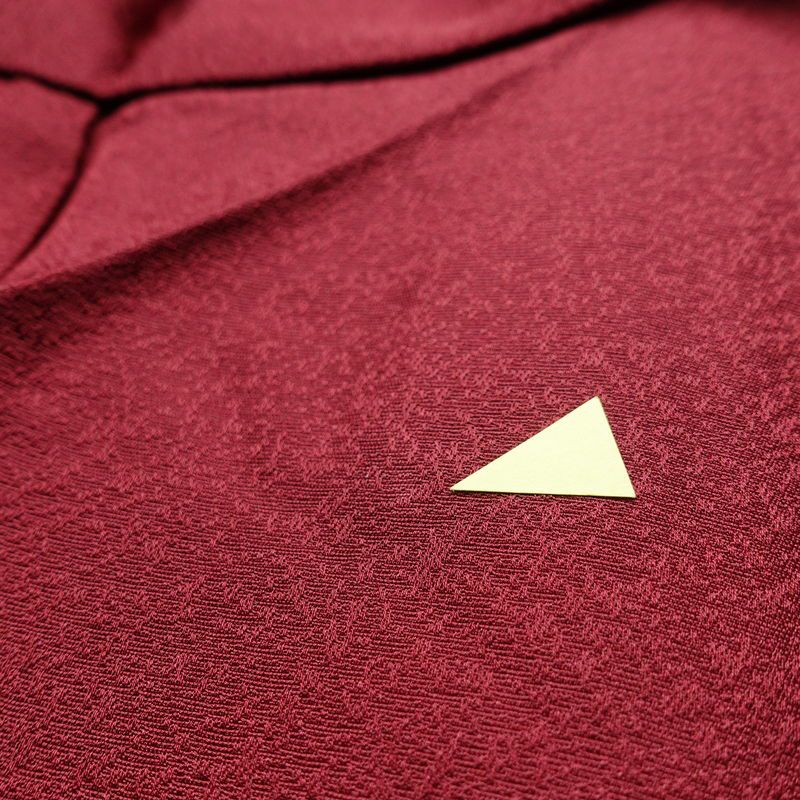 振袖 正絹 花柄 袷仕立て 身丈173.5cm 裄丈69.5cm 箔 金彩 フォーマル 二十歳の集い 成人式 着物 雪輪 小豆・エンジ_画像21