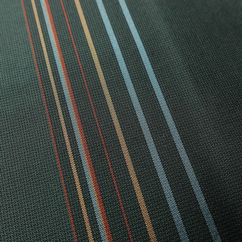 紬 正絹 縞柄・線柄 袷仕立て 身丈160.5cm 裄丈65.5cm 着物 モダン 緑・うぐいす色_画像7