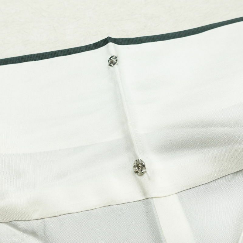 紬 正絹 縞柄・線柄 袷仕立て 身丈160.5cm 裄丈65.5cm 着物 モダン 緑・うぐいす色_画像19