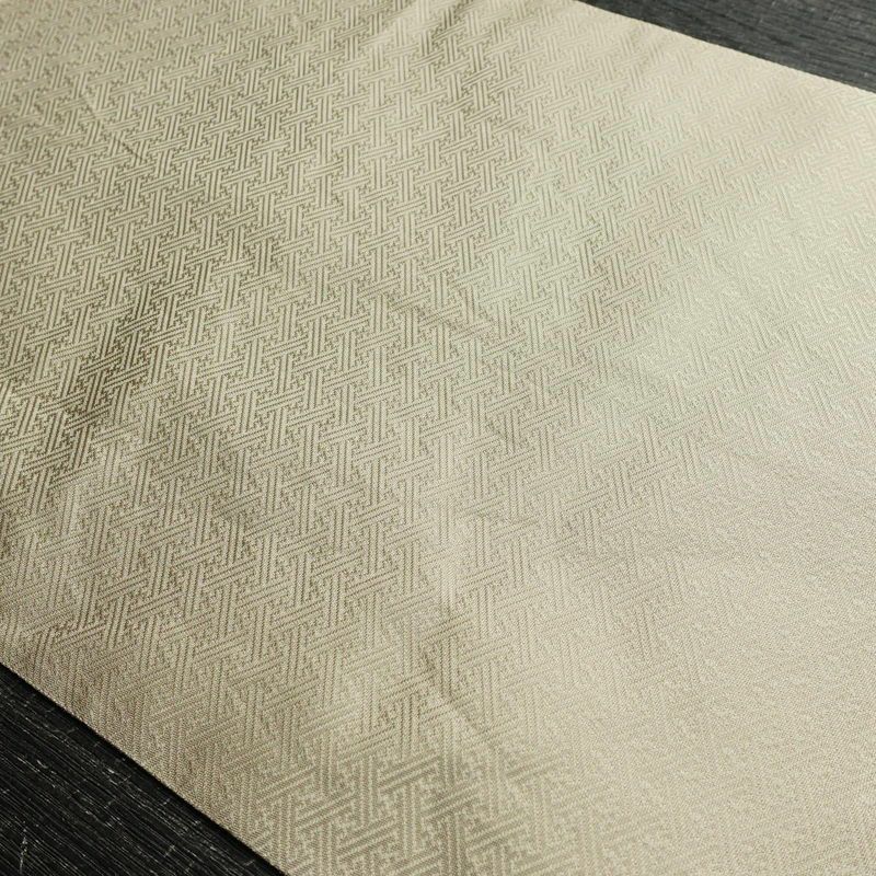 袋帯 六通柄 フォーマル用 正絹 花柄 箔 金糸 雪輪 菊 紅葉 帯 ベージュ_画像18