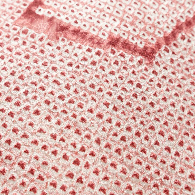 名古屋帯 全通柄 絞り 正絹 古典柄 名古屋仕立て 帯 扇面 ピンク_画像4