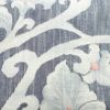 名古屋帯 紬地 六通柄 良品 正絹 木の葉・植物柄 名古屋仕立て 帯 青・紺_画像2