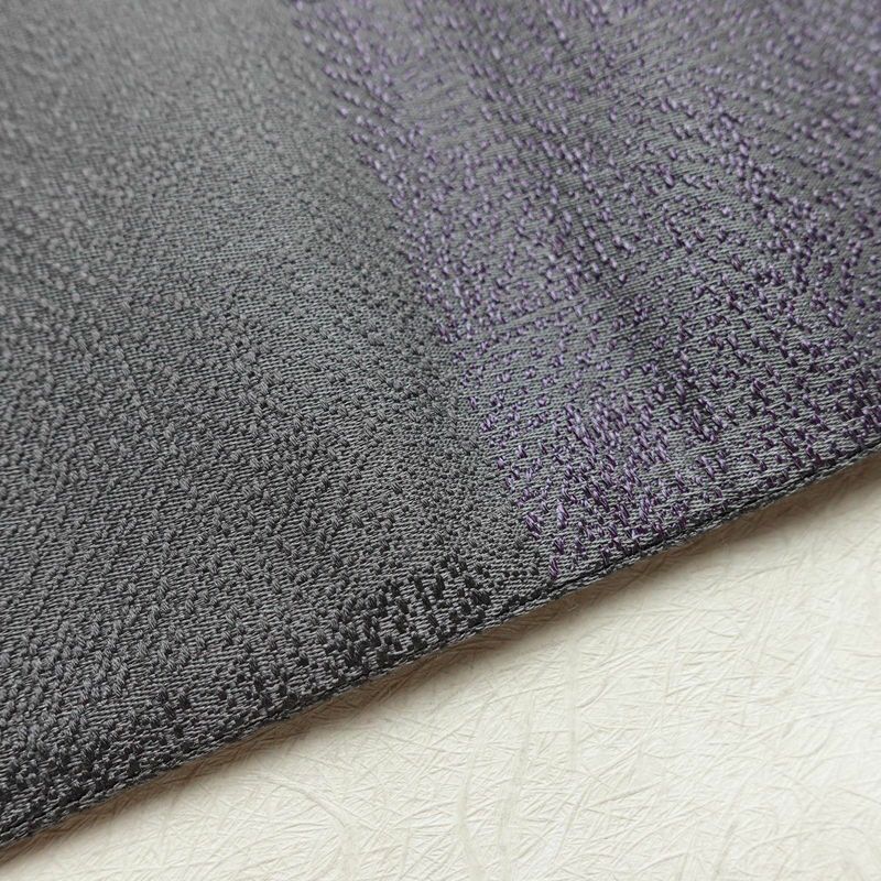 袋帯 六通柄 美品 一般用 正絹 幾何学柄・抽象柄 帯 紫・藤色_画像18