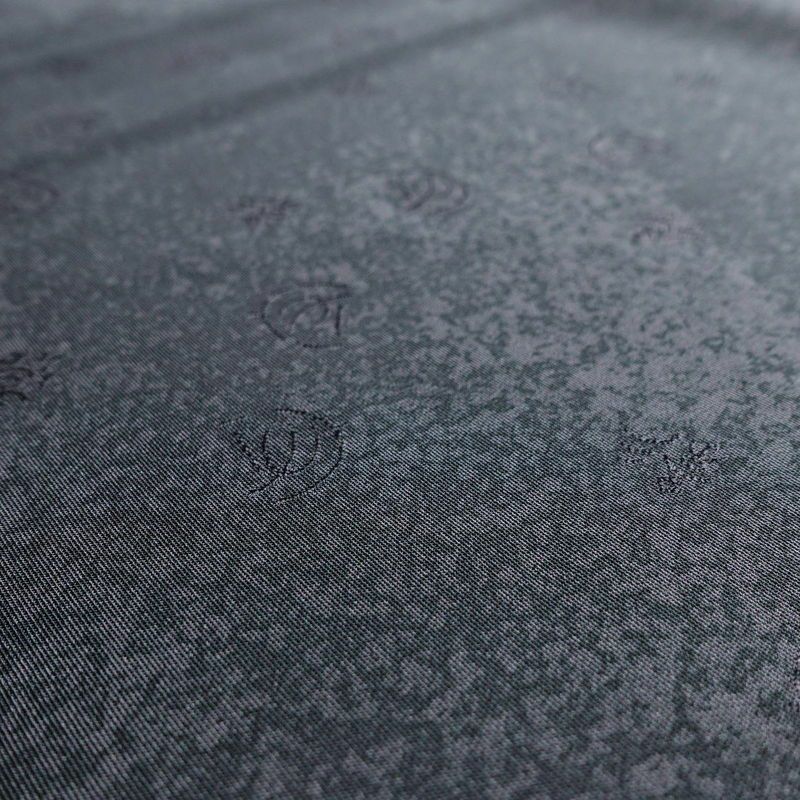 訪問着 良品 落款入り 紬地 正絹 幾何学柄・抽象柄 袷仕立て 身丈165.5cm 裄丈68cm 共八掛 洒落 着物 青・紺_画像19