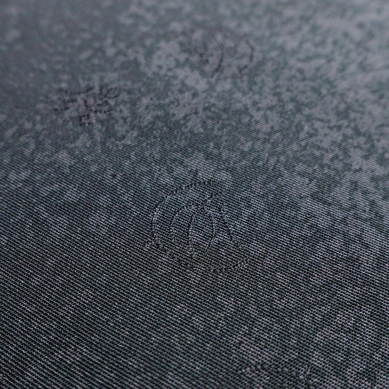 訪問着 良品 落款入り 紬地 正絹 幾何学柄・抽象柄 袷仕立て 身丈165.5cm 裄丈68cm 共八掛 洒落 着物 青・紺_画像20