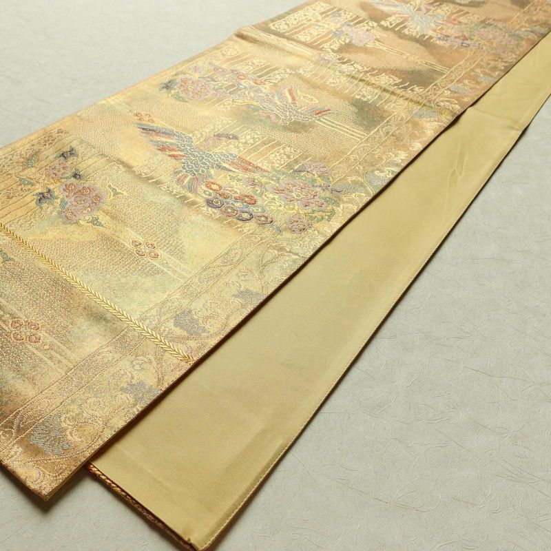 袋帯 六通柄 フォーマル用 正絹 幾何学柄・抽象柄 箔 金糸 帯 金・銀_画像8