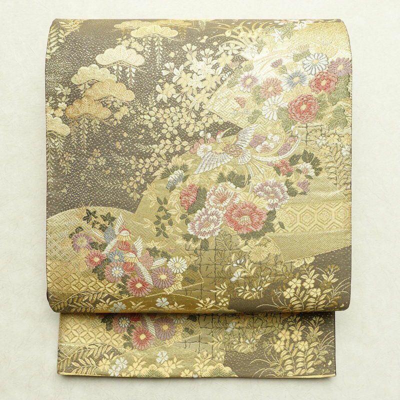 袋帯 六通柄 フォーマル用 正絹 古典柄 箔 金糸 銀糸 帯 金・銀 | 六通