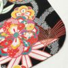 振袖 良品 ポリエステル 古典柄 袷仕立て 身丈171.5cm 裄丈69cm 九重 箔 金彩 黒_画像14