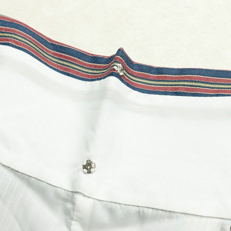 小紋 しつけ糸付き ポリエステル 縞柄・線柄 袷仕立て 身丈167cm 裄丈66.5cm 着物 多色使い_画像20