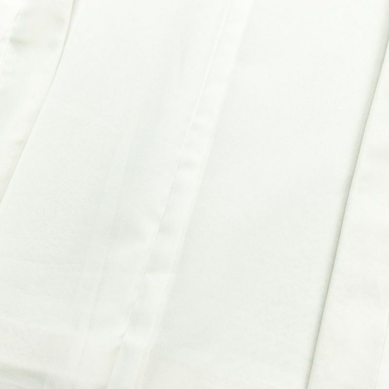 小紋 縮緬 ポリエステル 木の葉・植物柄 袷仕立て 身丈164cm 裄丈66.5cm クリーム_画像16