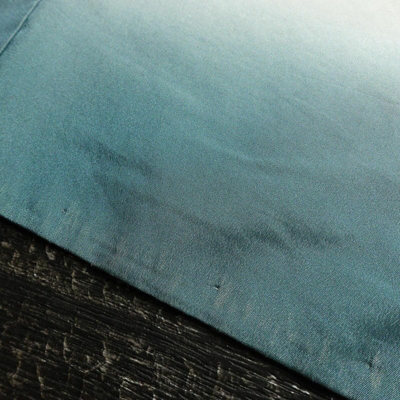 小紋 縮緬 ポリエステル 木の葉・植物柄 袷仕立て 身丈164cm 裄丈66.5cm クリーム_画像20