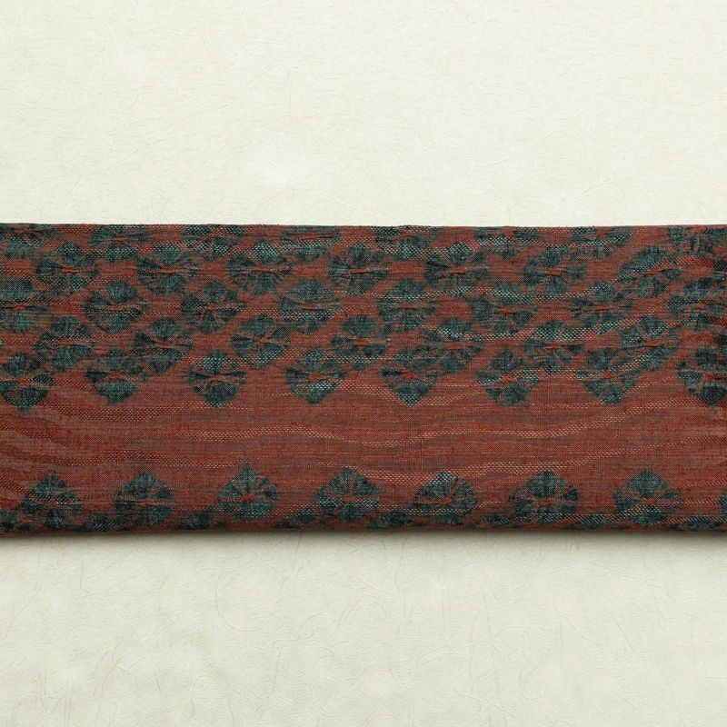 袋帯 太鼓柄 美品 絞り 一般用 正絹 古典柄 帯 小豆・エンジ_画像15