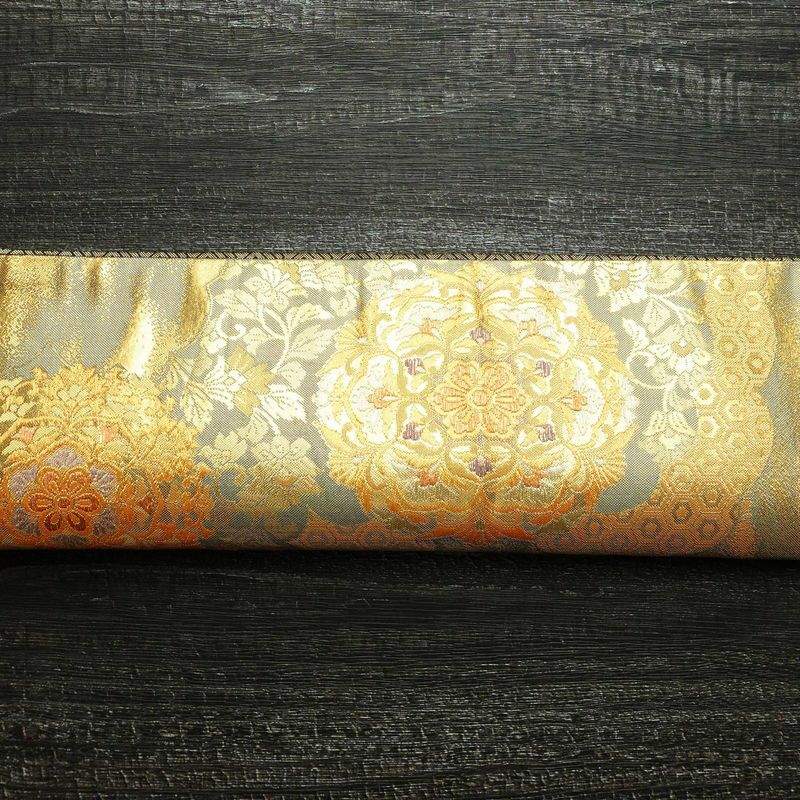 袋帯 六通柄 フォーマル用 正絹 幾何学柄・抽象柄 箔 帯 金・銀_画像15