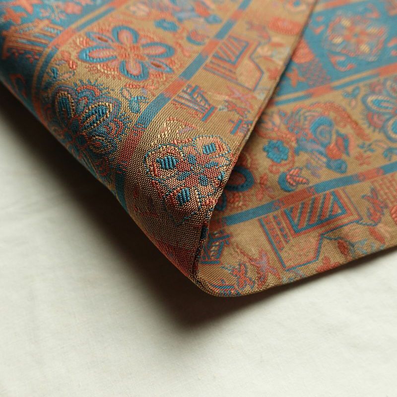 名古屋帯 全通柄 正絹 縞柄・線柄 通し仕立て 帯 多色使い_画像10