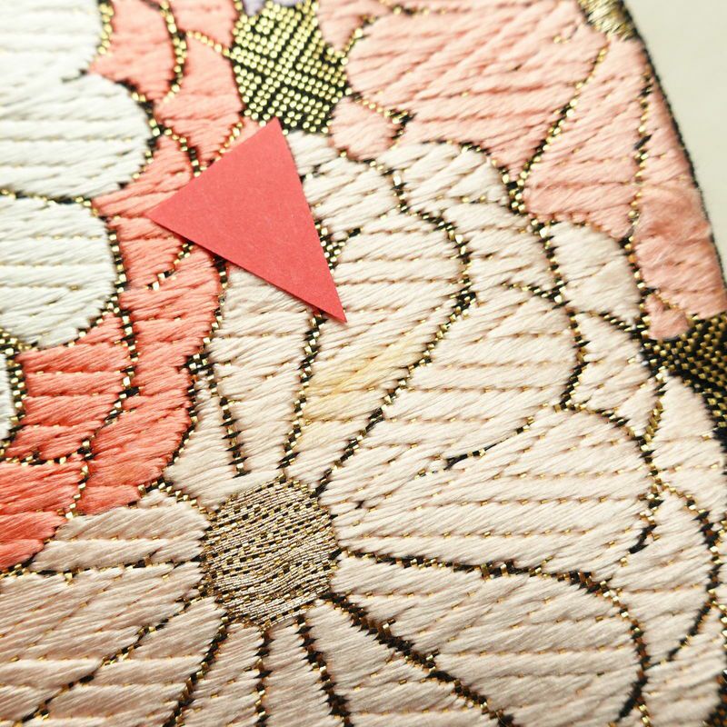 袋帯 六通柄 フォーマル用 正絹 花柄 箔 金糸 帯 金・銀_画像8