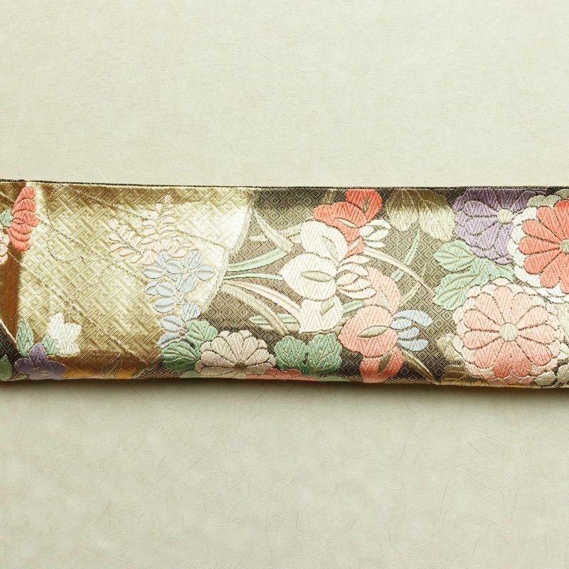 袋帯 六通柄 フォーマル用 正絹 花柄 箔 金糸 帯 金・銀_画像15
