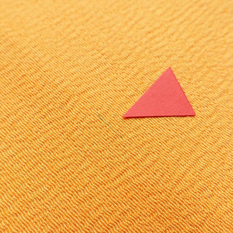 名古屋帯 太鼓柄 縮緬 正絹 幾何学柄・抽象柄 名古屋仕立て 帯 黄・黄土色_画像13