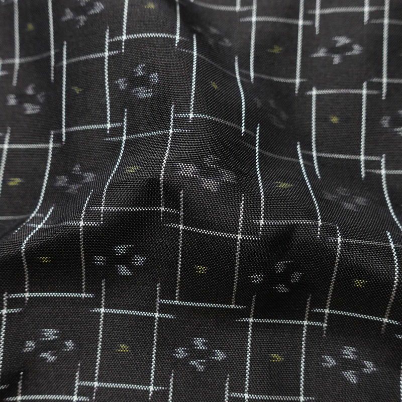 紬 しつけ糸付き 正絹 古典柄 袷仕立て 身丈158.5cm 裄丈63cm 着物 青・紺_画像20