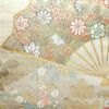 袋帯 六通柄 フォーマル用 正絹 古典柄 箔 金彩 帯 クリーム_画像2