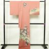 付け下げ 正絹 花柄 袷仕立て 身丈168.5cm 裄丈68cm 箔 フォーマル 着物 ピンク_画像2