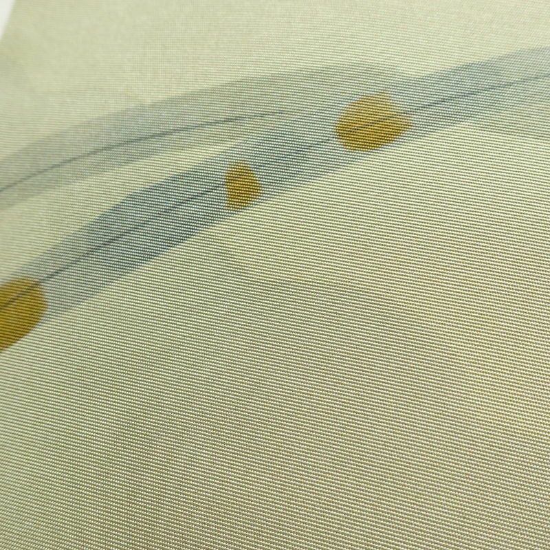 名古屋帯 太鼓柄 良品 正絹 古典柄 名古屋仕立て 帯 くすみグリーン 緑・うぐいす色_画像3