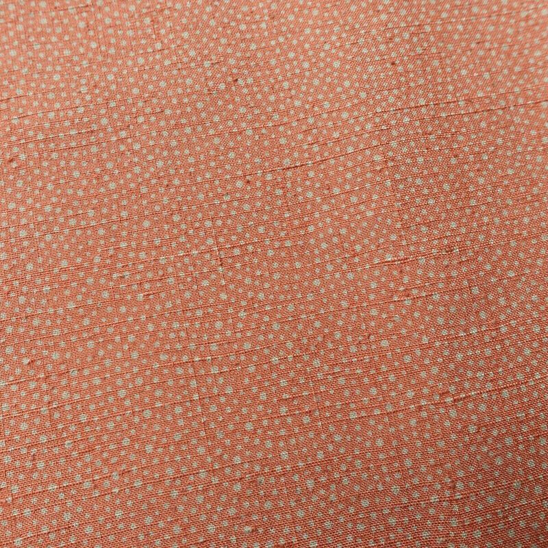 小紋 紬地 良品 しつけ糸付き 正絹 古典柄 袷仕立て 身丈153.5cm 裄丈64.5cm 着物 ピンク_画像7