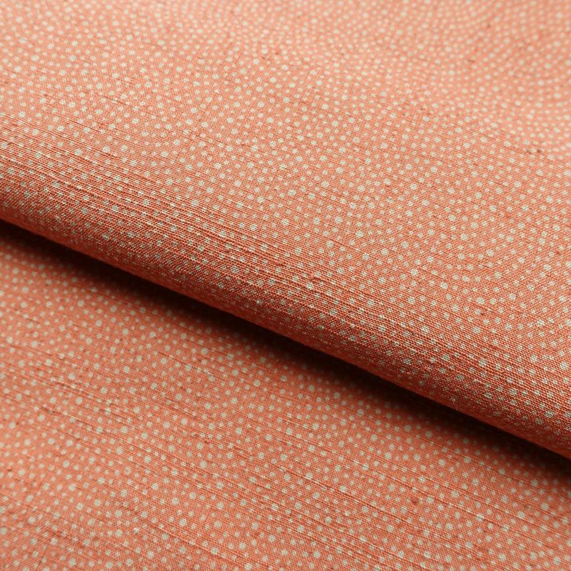 小紋 紬地 良品 しつけ糸付き 正絹 古典柄 袷仕立て 身丈153.5cm 裄丈64.5cm 着物 ピンク_画像19