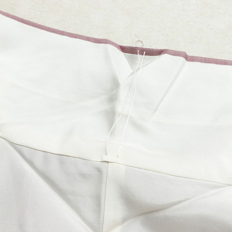 色無地 一つ紋付き 紬地 正絹 無地 袷仕立て 身丈159.5cm 裄丈65cm 着物 ピンク_画像19