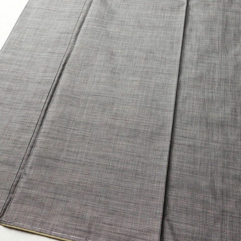 紬 良品 しつけ糸付き 正絹 その他の柄 袷仕立て 身丈156cm 裄丈62cm 着物 グレー_画像4