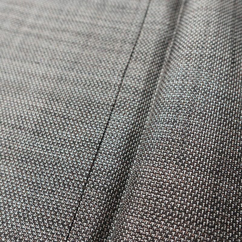 紬 良品 しつけ糸付き 正絹 その他の柄 袷仕立て 身丈156cm 裄丈62cm 着物 グレー_画像8