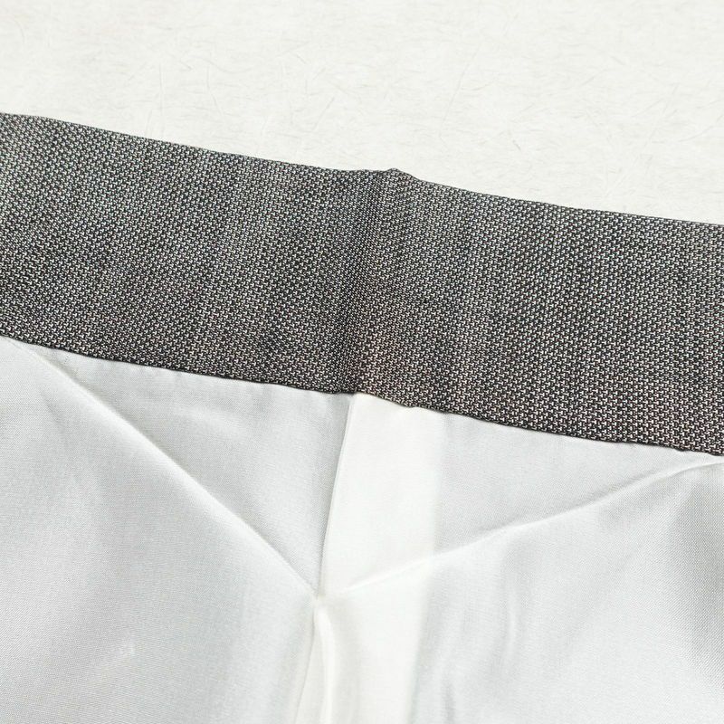 紬 良品 しつけ糸付き 正絹 その他の柄 袷仕立て 身丈156cm 裄丈62cm 着物 グレー_画像18