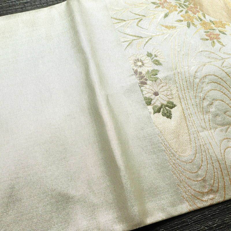 袋帯 六通柄 良品 フォーマル用 正絹 古典柄 箔 帯 金・銀_画像16