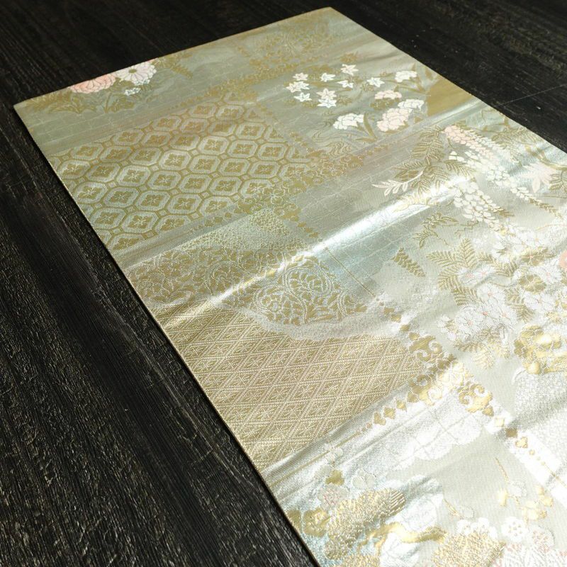 袋帯 純金二重箔 六通柄 フォーマル用 正絹 古典柄 箔 帯 金・銀_画像18