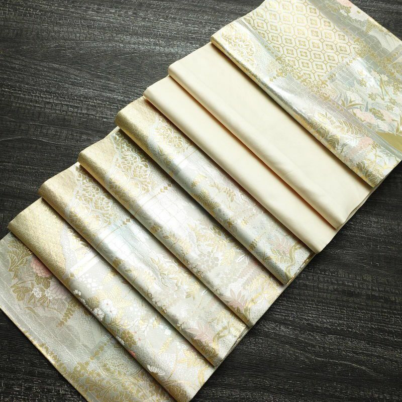 袋帯 純金二重箔 六通柄 フォーマル用 正絹 古典柄 箔 帯 金・銀_画像20