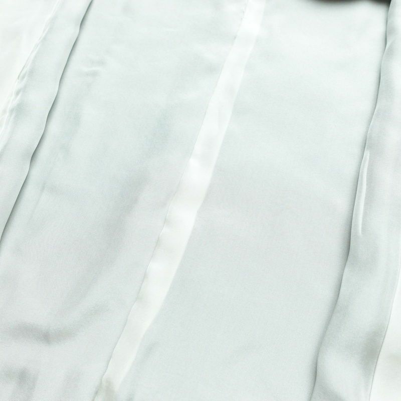 付け下げ 峰山和生 落款入り しつけ糸付き 正絹 木の葉・植物柄 袷仕立て 身丈158.5cm 裄丈64.5cm フォーマル 着物 緑・うぐいす色_画像19