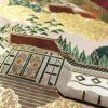 色留袖 落款入り 松尾光琳 金駒刺繍 一つ紋付き 正絹 風景柄 袷仕立て 身丈159.5cm 裄丈64.5cm 箔 一部しつけ糸付き 共八掛 フォーマル 着物 小豆・エンジ_画像6