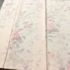 小紋 美品 しつけ糸付き 縮緬 正絹 花柄 袷仕立て 身丈159.5cm 裄丈63cm 着物 ピンク_画像4