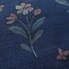 名古屋帯 太鼓柄 正絹 花柄 松葉仕立て 帯 青・紺_画像3