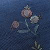 名古屋帯 太鼓柄 正絹 花柄 松葉仕立て 帯 青・紺_画像5