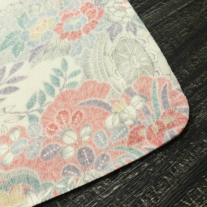 小紋 しつけ糸付き 縮緬 総柄 正絹 古典柄 袷仕立て 身丈159cm 裄丈64cm 着物 白_画像15