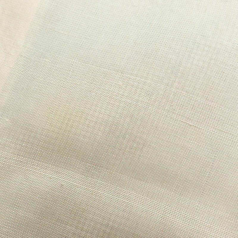 紬 正絹 木の葉・植物柄 袷仕立て 身丈151cm 裄丈63cm 一部しつけ糸付き 着物 ベージュ_画像17