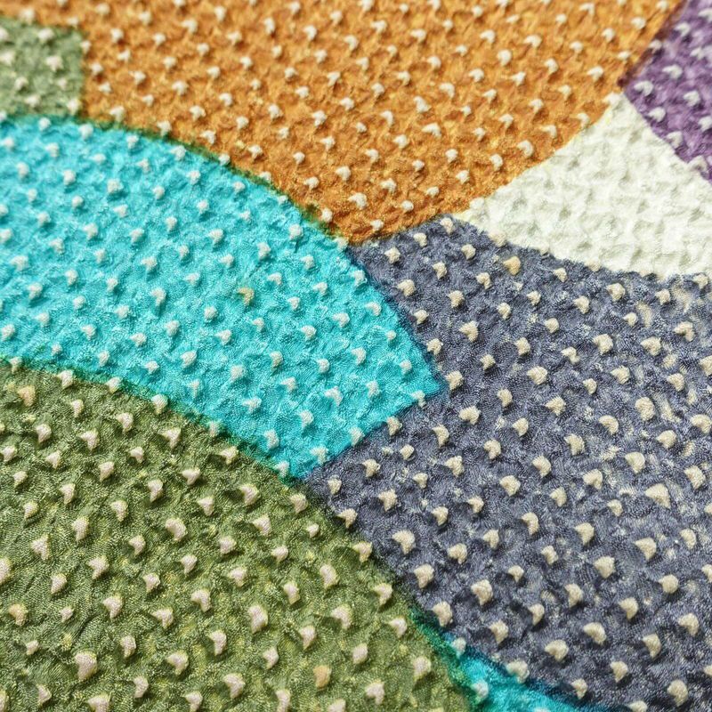 小紋 絞り 総絞り 正絹 古典柄 袷仕立て 身丈153.5cm 裄丈63cm 着物 多色使い_画像7