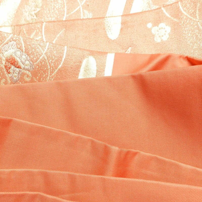 名古屋帯 六通柄 正絹 古典柄 名古屋仕立て 箔 帯 ピンク_画像20