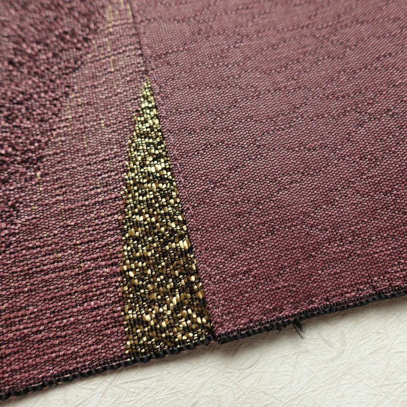 名古屋帯 全通柄 正絹 幾何学柄・抽象柄 通し仕立て 帯 多色使い_画像18